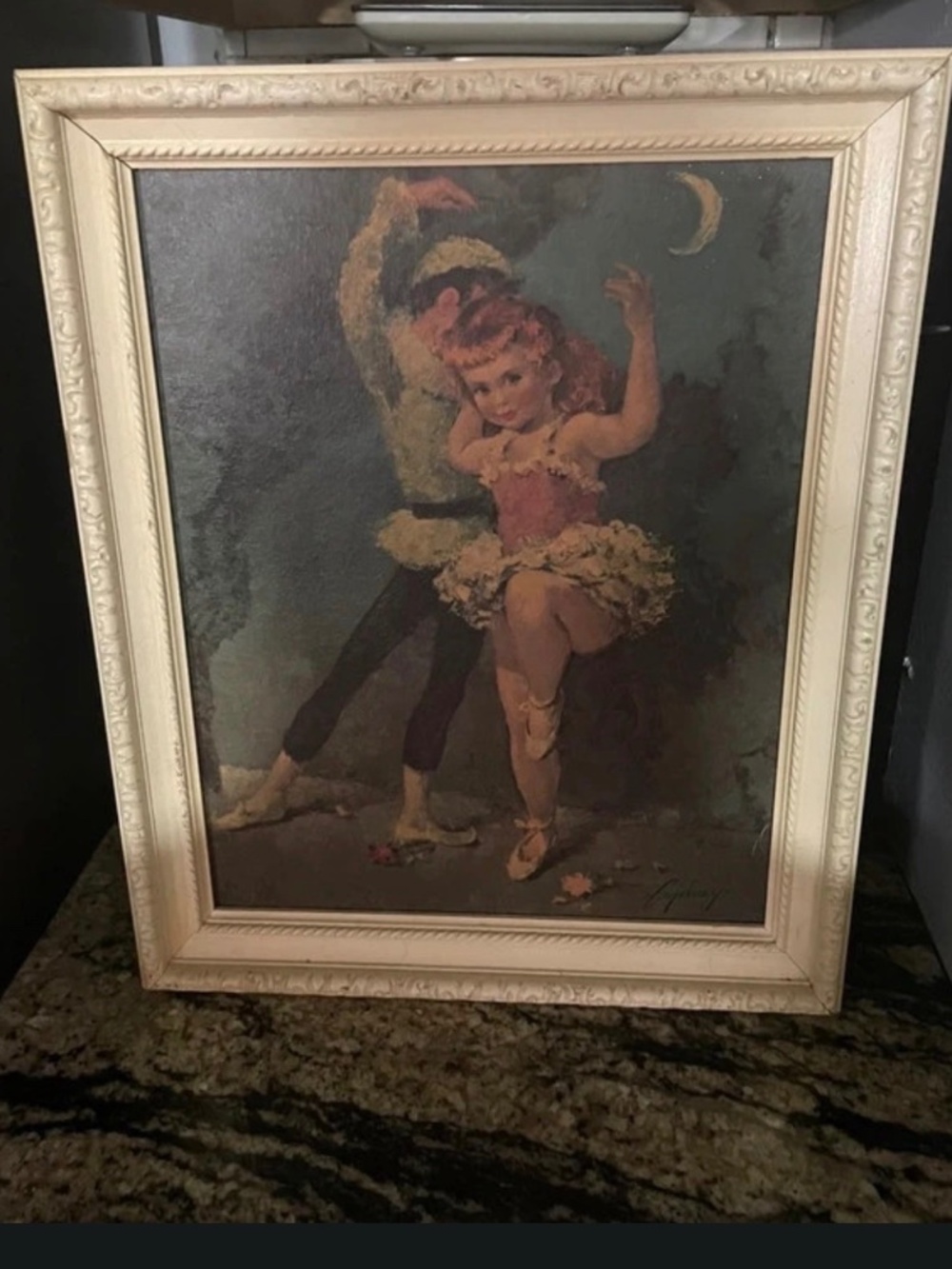 Vintage 1950s Cydney Grossman Ballerina Print "Stealing the Show" Framed